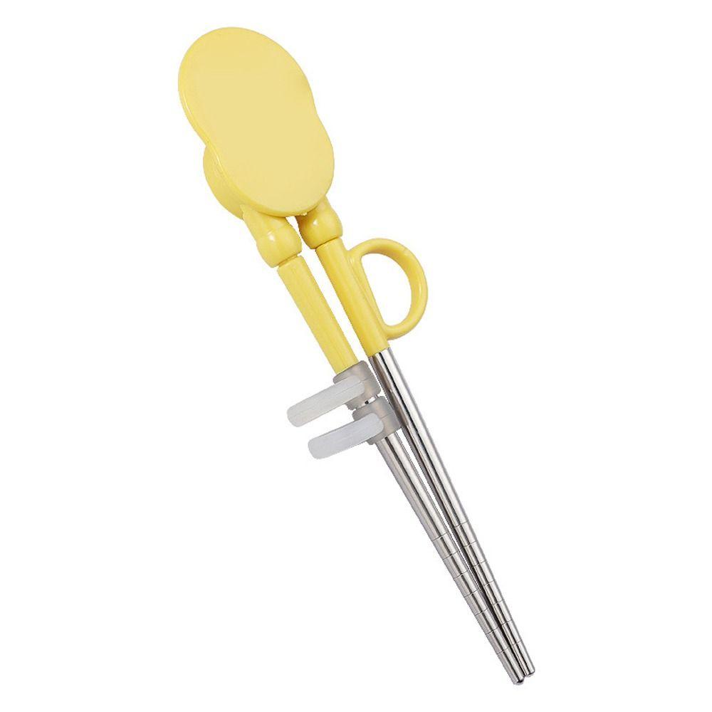 Needway Sumpit Belajar Anak Portable Safety Praktis Stainless Steel Utensil Kartun Food Grade Babi Bayi Latihan Helper