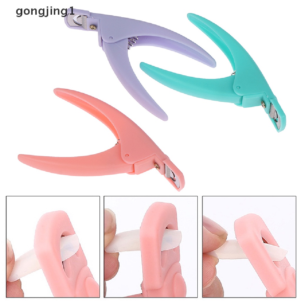 Ggg Diy French UV Gel Fake Kuku Palsu Salon Manicure Art Tip Toe Cutter Clipper ID