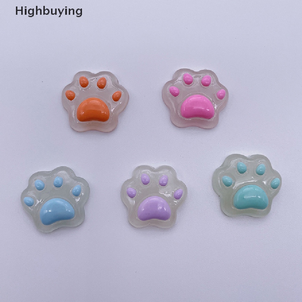 Hbid 2Pcs Luminous Mini Resin Cat Paw Dashboard Mobil Mainan Boneka Angka Dekorasi Taman Rumah Kartun Warna Lucu Hiasan Mobil Hadiah Glory