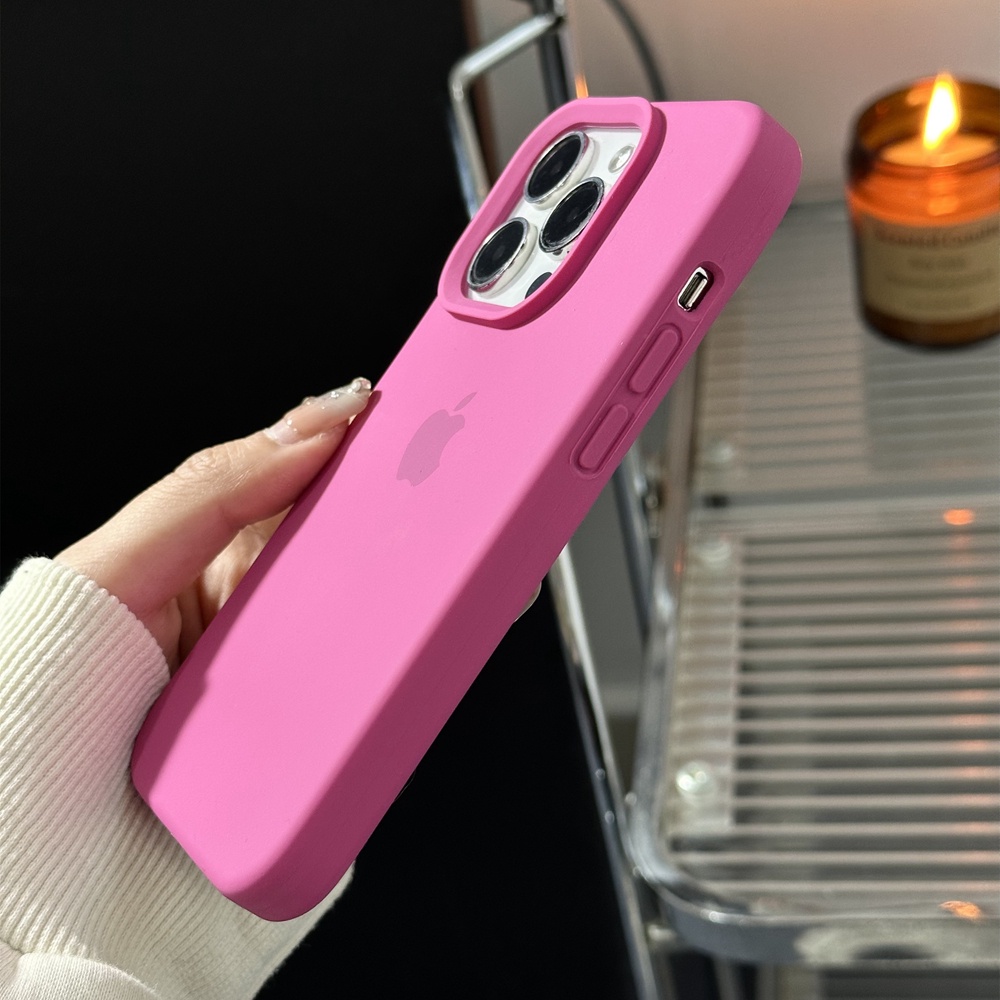 IPHONE Casing Silikon Cair Klasik Iphone11 12 Pro Max13 14 Pro Max Case Untuk Iphone14 Plus Soft Full Cover Shockproof Soft Case