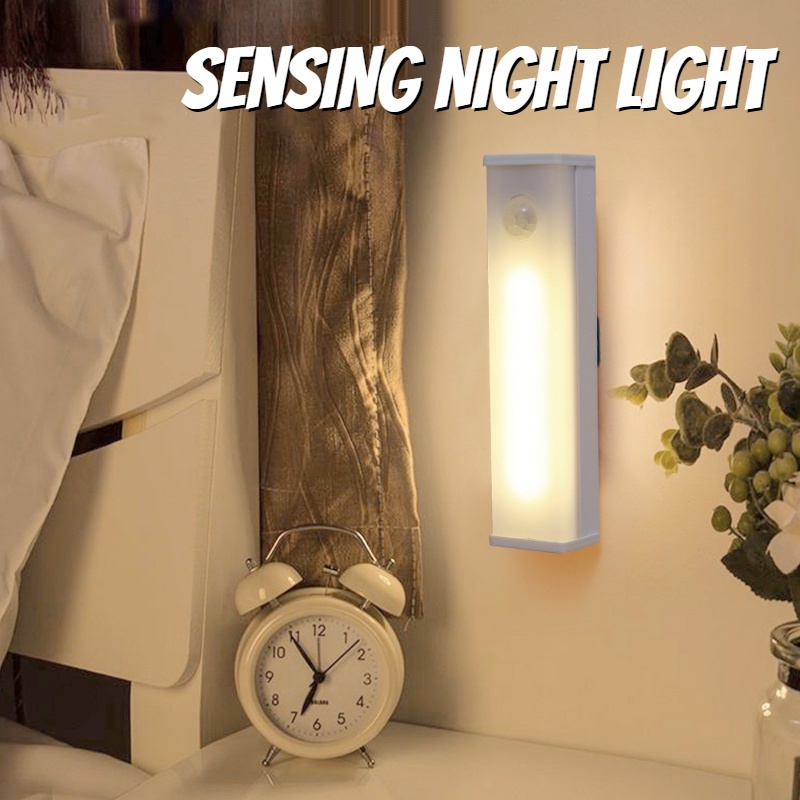 Led Induksi Tubuh Manusia USB Charging Attracted Small Night Light/Pelindung Mata Siswa Belajar Lampu Meja Khusus/Kreatif Dapur Kamar Tidur Pencahayaan Lampu Dinding
