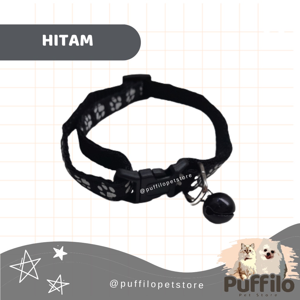 PET COLLAR / KALUNG KERINCINGAN  KUCING ANJING MOTIF PAW