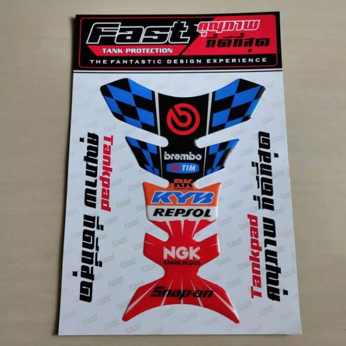 TANK PAD TANK PROTECTION VIXION TIGER NINJA CB150R CBR250 BYSON - Biru Muda