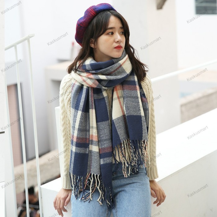 Kaskusmart Syal winter dingin pria wanita premium import rajut pastel