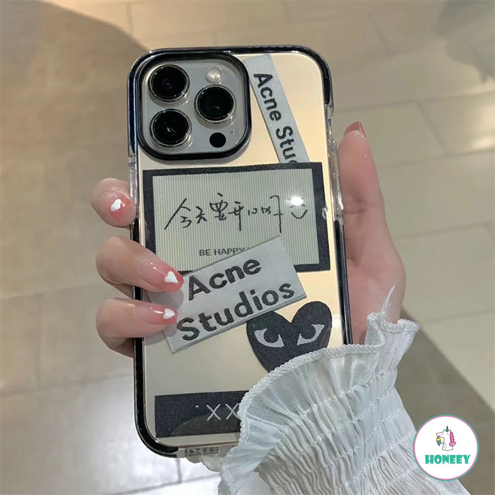 IPHONE Casing Ponsel Barcode Populer Label Retro Fashion Untuk Iphone13 12 11 14 Pro Max Mewah Bening Mata Malaikat Soft Cover