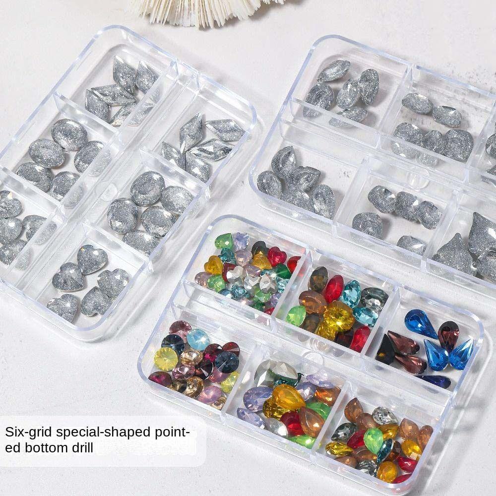 Mxbeauty Kuku Rhinestones Fashion Jepang Nail Art Cinta Hati Manicure Aksesoris Diprofilkan Bor 3D Nail Art Drills