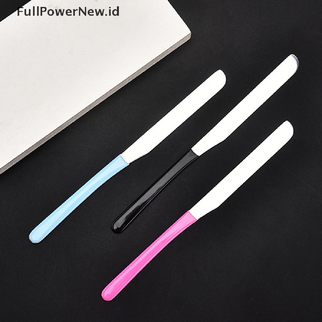 Power 1Pc Alat Spatula Pencampur Make Up Kosmetik Bahan Stainless Steel Untuk Kuku Palet ID