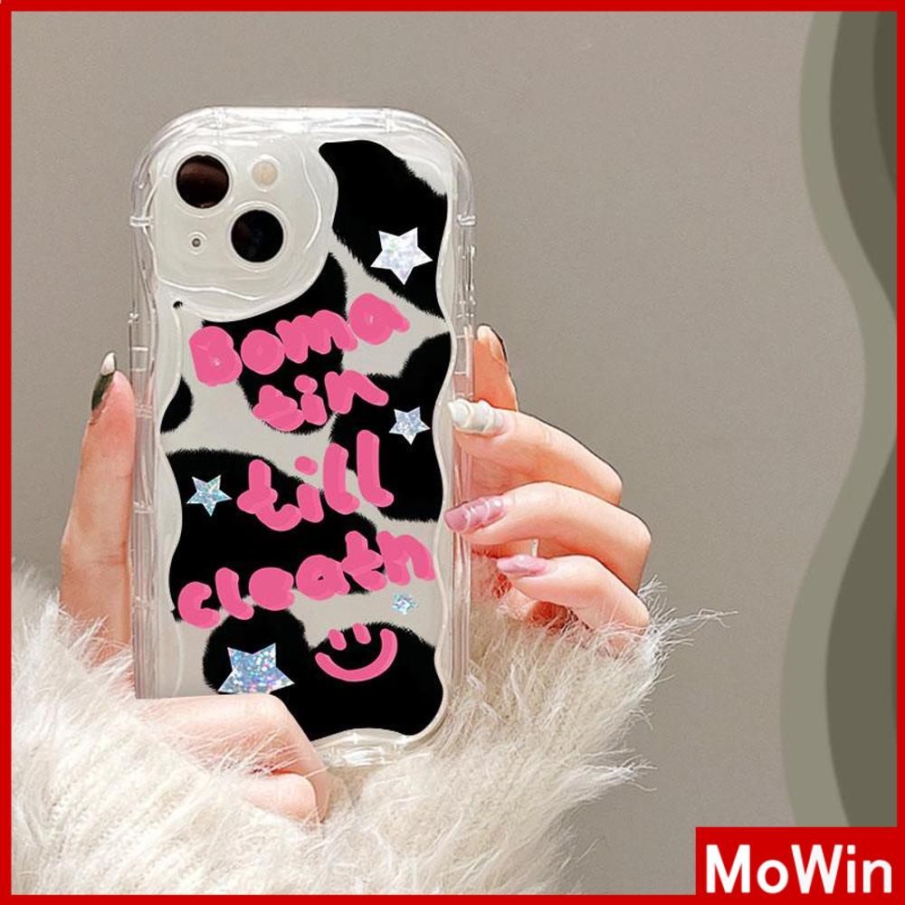 For iPhone 14 Pro Max iPhone Case 3D Curved Edge Wave Clear Case TPU Airbag Shockproof Camera Cover Smiley Star Compatible with iPhone 13 Pro max 12 Pro Max 11 xr xs max 7 Plus 8