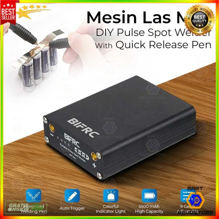 Mesin Las Titik Baterai Mini Pulse Spot Welder With Quick Release Pen