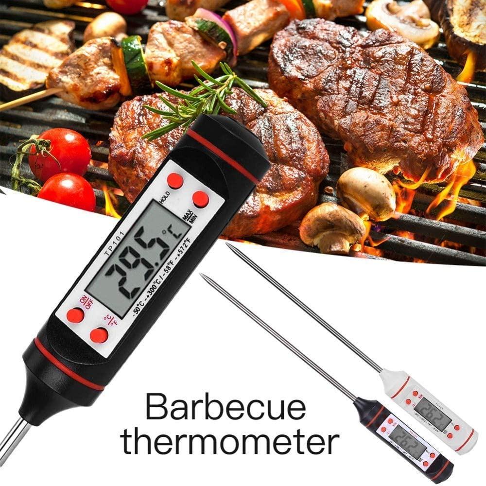 [Elegan] Cairan Thermometer Minyak Dapur Untuk Dapur Bakar Temperaure Sensor Bacaan Instan Dengan Probe Barbekyu Memasak Termometer Makanan