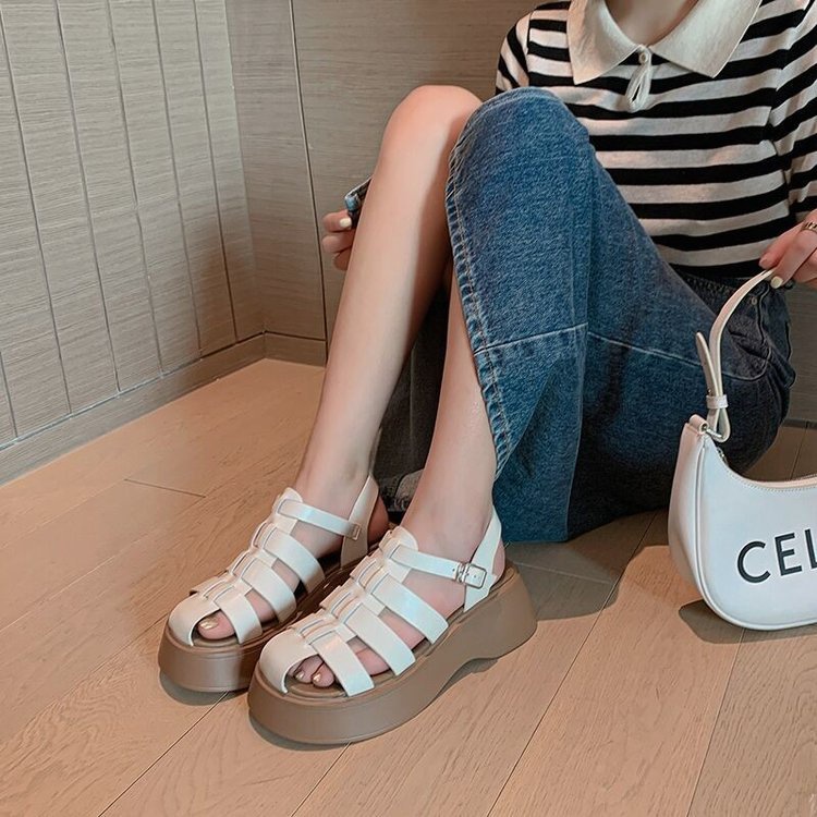 [LC] 1504 Sepatu Sandal wanita 122 Tali Gunung Korea Style ELEGAN CANTIK Pesta Kerja Santai Keren Trend Casual Kualitas Bagus Impor