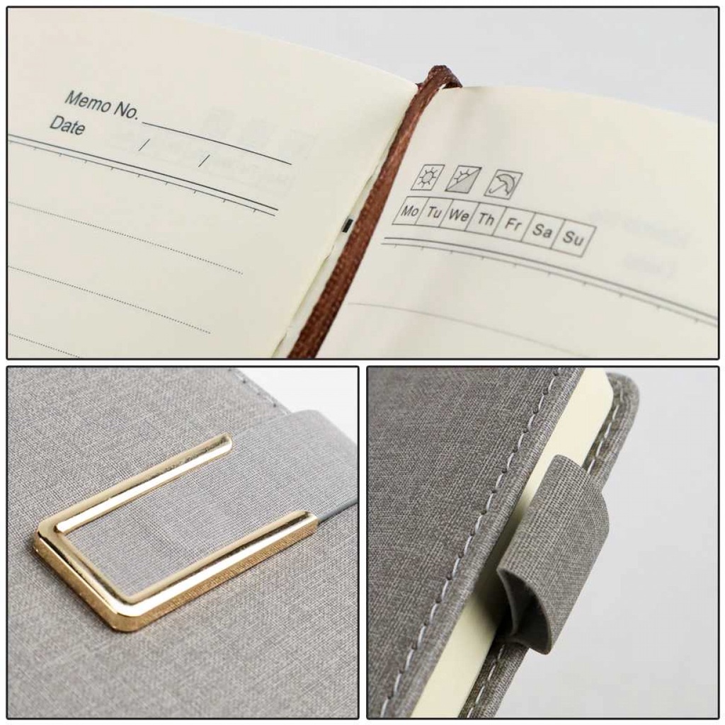

HJK Buku Catatan Kerja Notebook Diary Book Cover Kulit Kertas A5 JSK140