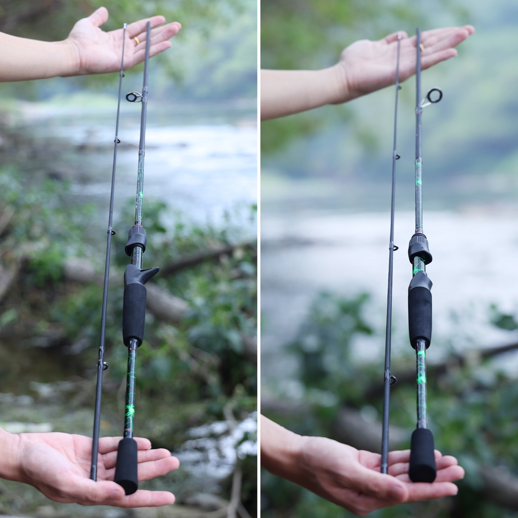 Sougayilang 1.8m/2.1m Carbon Fiber Joran Pancing 2 Sections Spinning Rod/Casting Rod Fishing Rod For Outdoor Fishing