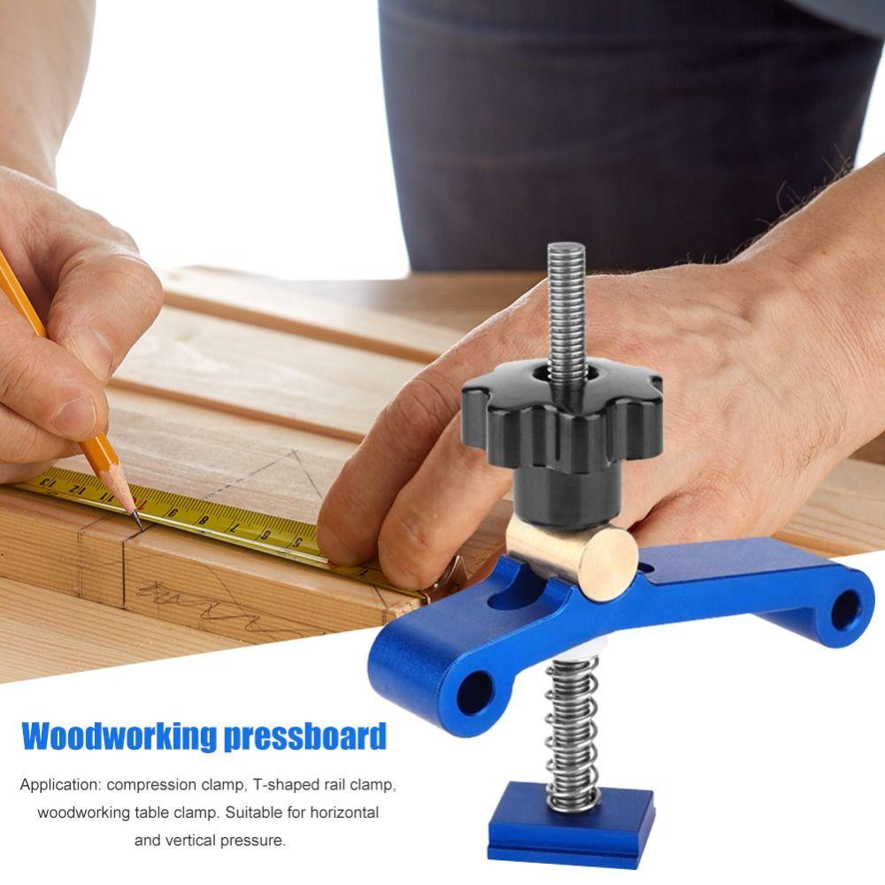 Lanfy T Track Clamping Meja Kerja M8 Screw Fixture Jig T Slider Kit Alat Penjepit Blok Woodworking Hold Down Clamp