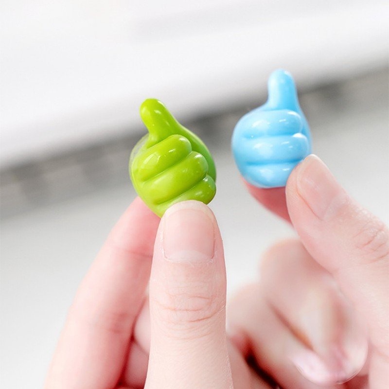 Kait Multifungsi / Hook Tempel Gantung 3D Kait Jempol Lucu Jalur Data Kantor Klip Kabel Wire Desk Organizer / Kait Jempol / Klip Kabel