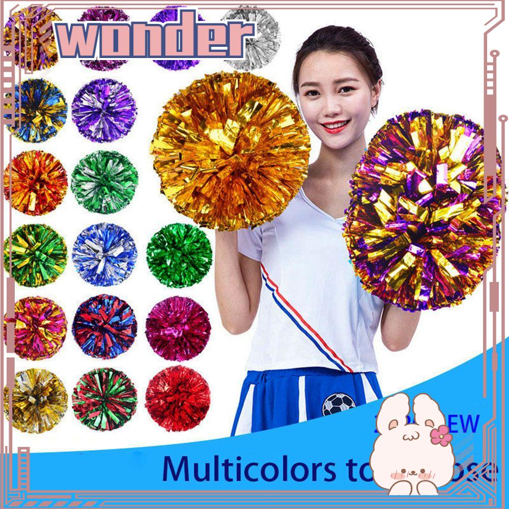 Wonder Cheerleader Pom Pom Lomba Konser Bunga Double hole handle Penghias Pesta Tari