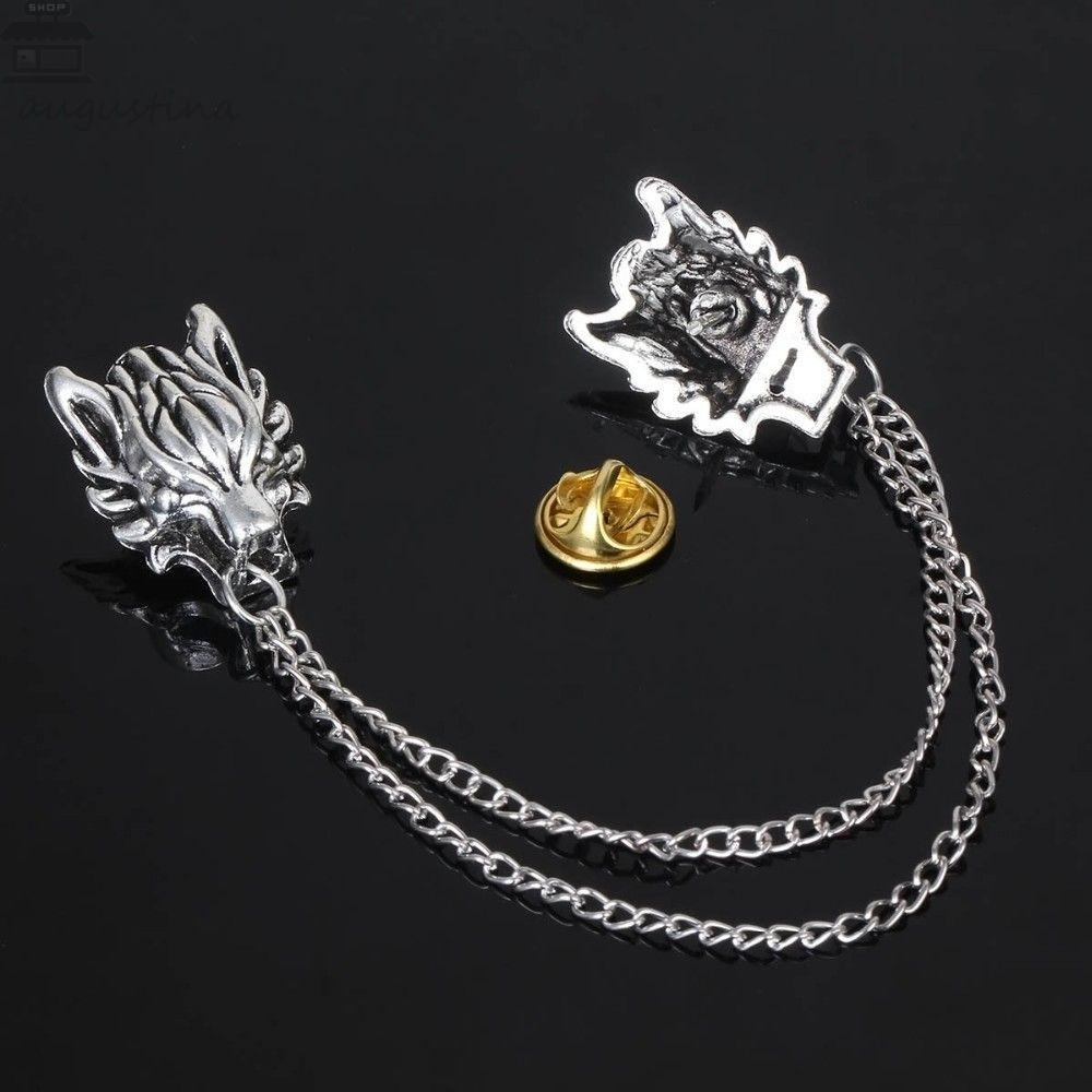 Agustina Bros Fashion Kepribadian Rantai Hewan Pria Perhiasan Pin