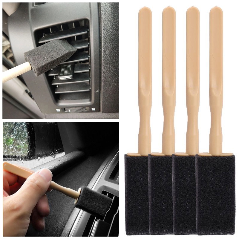 Sikat Pembersih Lubang Angin Ac Mobil Universal Pembersih Grille Mobil Auto Detailing Blinds Dashboard Sponge Duster Brush Alat Penghilang Debu Interior Mobil