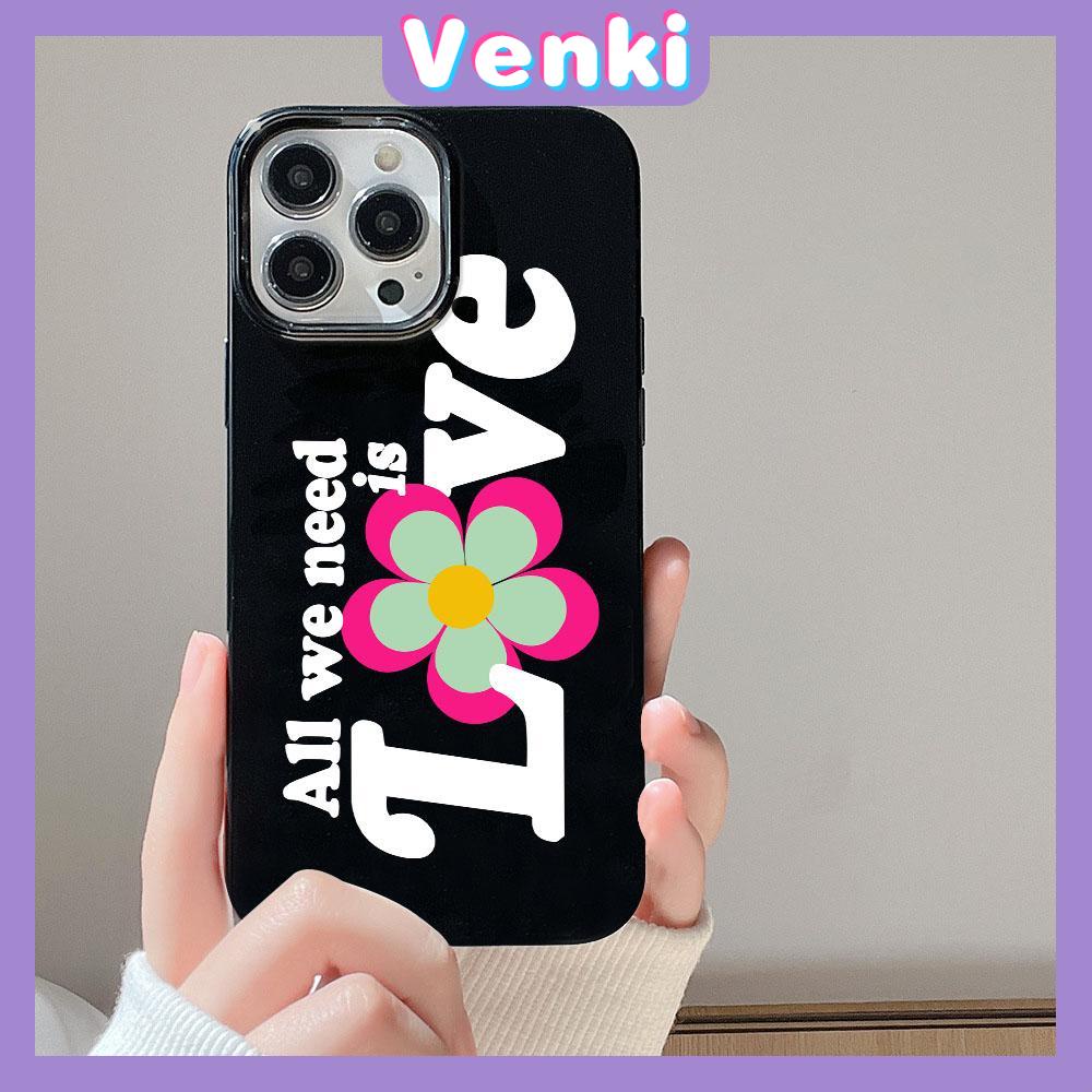 Case for iPhone 11 Soft TPU Glossy Black Candy Case Cute Flower Love Camera Protection Shockproof For iPhone 14 13 12 11 Pro Max 7 8 Plus X XR