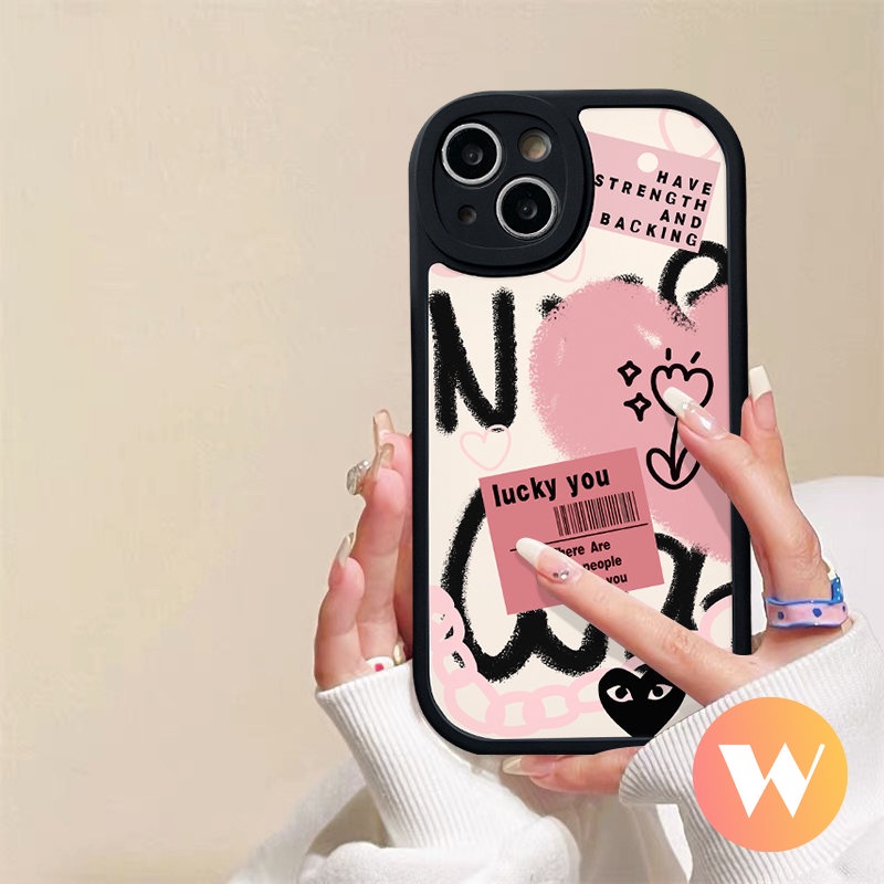 Trendy Brand Comme des Garcons Casing For Infinix Smart 5 6 Hot 10 9 11 Play Hot 10 Lite Hot 10s 10T 11s Infinix Note 8 Ins Graffiti Letter Label  Love Heart  Soft Tpu Cover