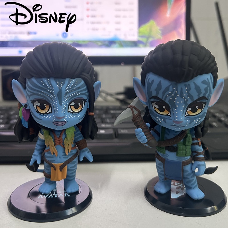 2pcs/set Avatar 2th Way Of Water Jack Sally Figure Film Peripheral Avatar Film 12cm Figure Mobil Dekorasi