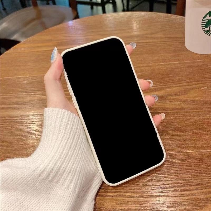 IPHONE Street Fashion Casing Ponsel Silikon Motif Nike Hitam Dan Putih Kecil Cocok Untuk Iphone11 12 13 14 Pro Max X Xs Max Xr 7 8 Plus Case Cover