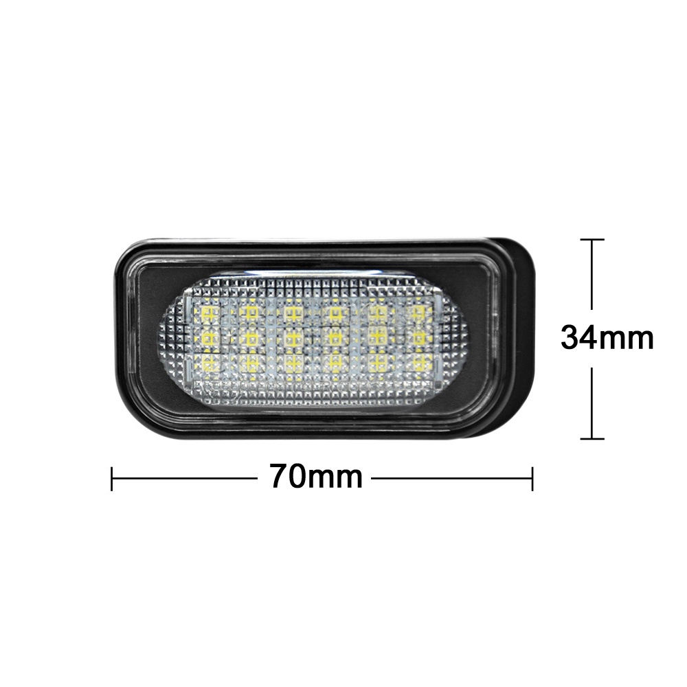 2pcs Lampu Plat Nomor Plat LED Putih Lampu Untuk Benz C-CLASS W203 CLK Convertib A209 W209 CLK C209 SL R230 Chrysle Crossfir