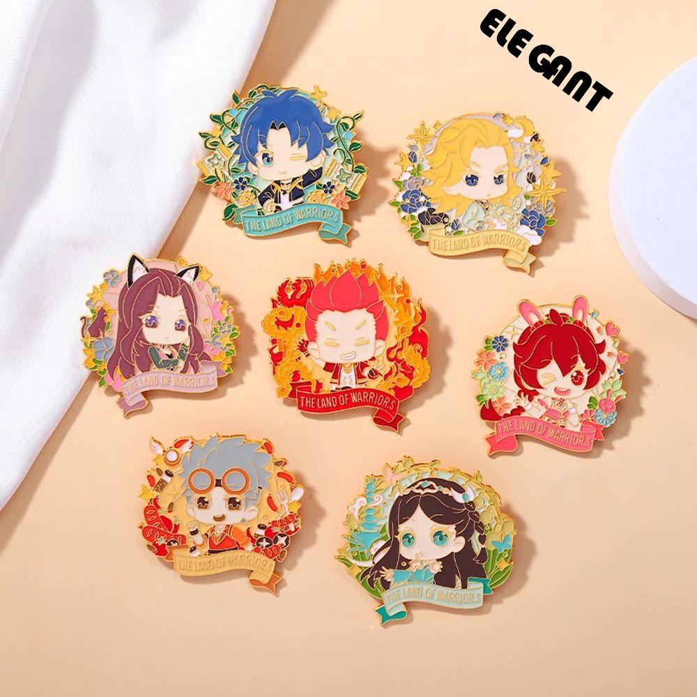 [Elegan] Douluo Benua Bros Aksesoris Cosplay Jaket Pin Logam Bros Dekorasi Lencana Pin Enamel Bros