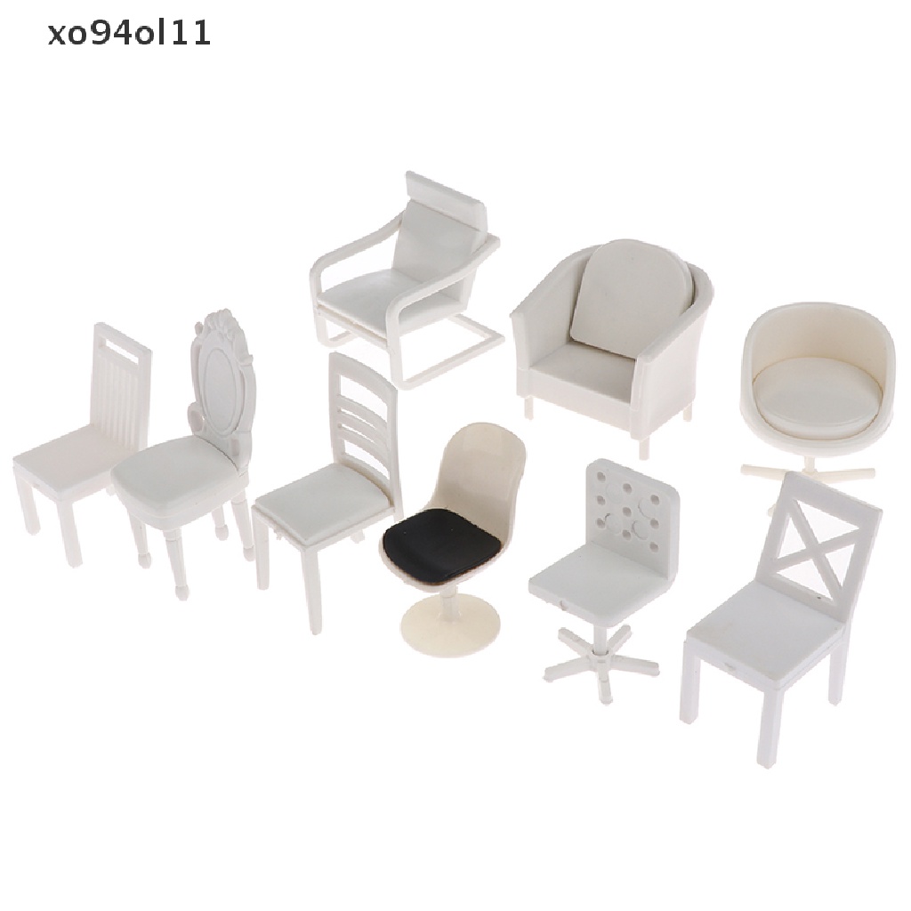 Xo 1: 20rumah Boneka Miniatur Furniture Kursi Sofa Stool Model Boneka Dekorasi Rumah Mainan OL