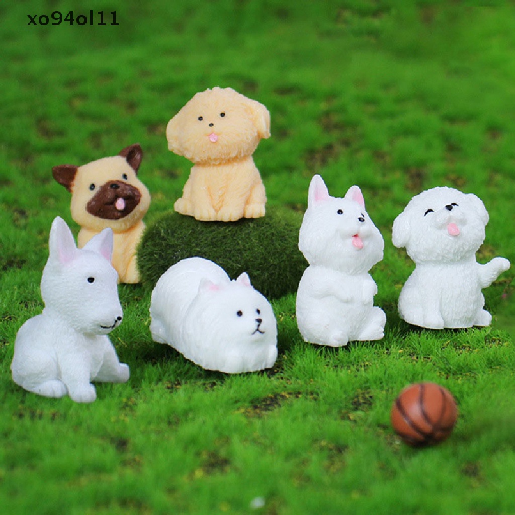 Xo 1Pc Lucu Kartun Puppy Mikro Lanskap Resin Kerajinan DIY Berkebun Dekorasi OL