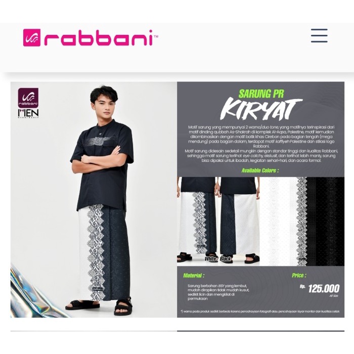 Sarung palestine rabbani  - sarung anak