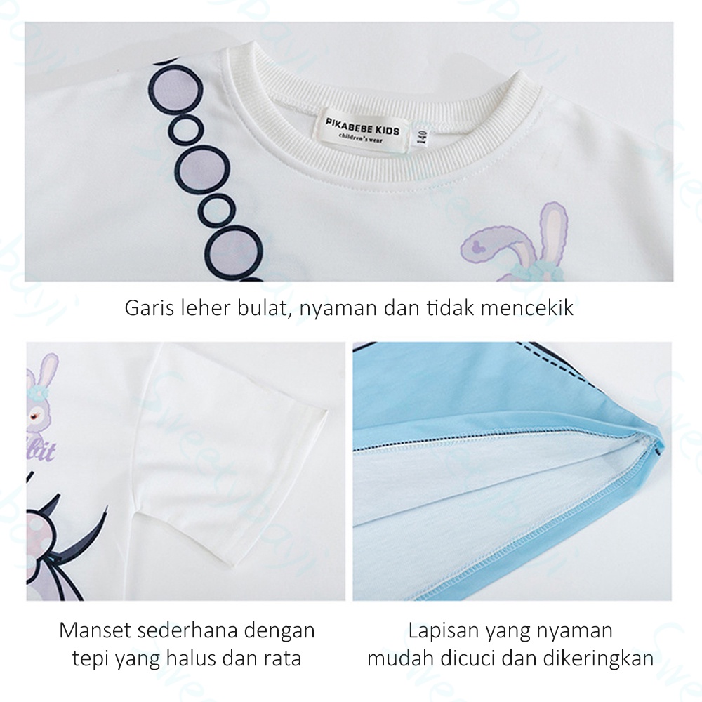 SweetyBayi Baju anak perempuan kartun Gaun anak Dres kaos bayi anak perempuan