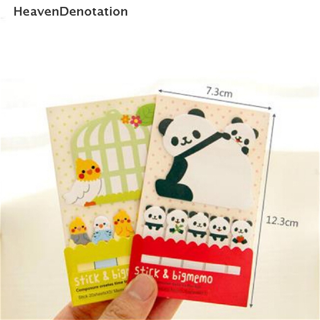 [HeavenDenotation] Animal Cat Panda Cute Kawaii Memo Sticky Notes Planner Stiker Kertas Bookmark HDV
