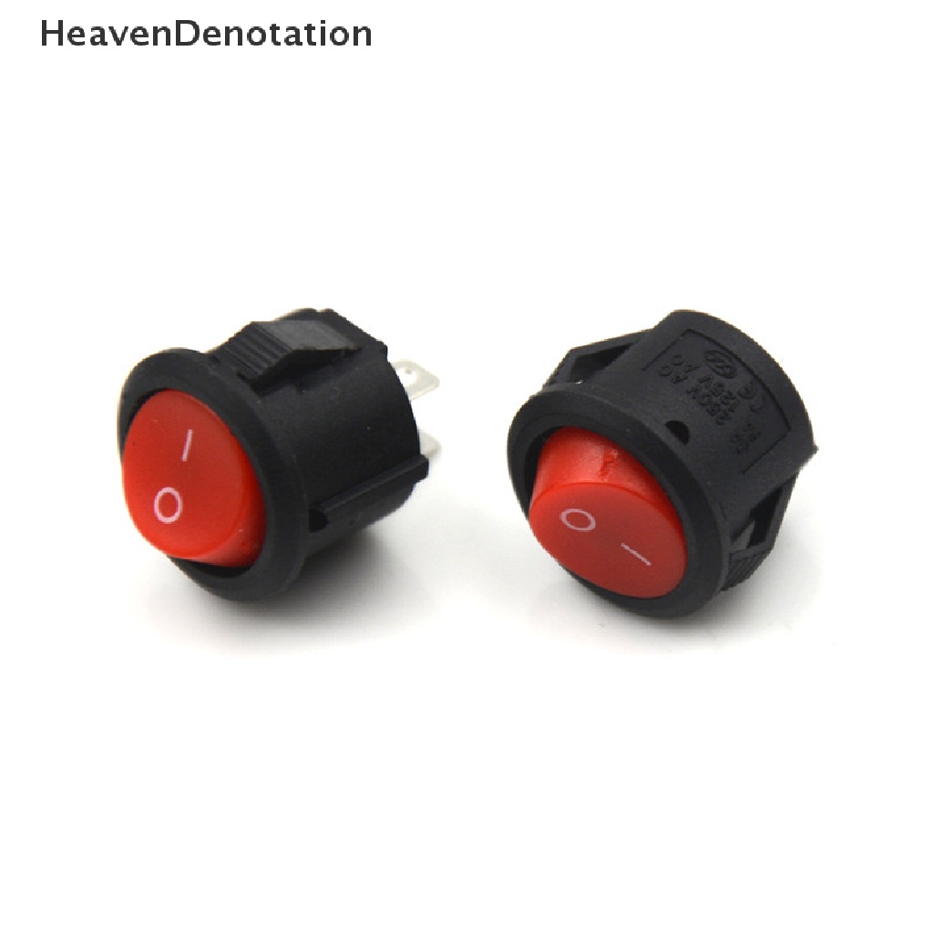 [HeavenDenotation] 10pcs Saklar Rocker Kapal Bulat Diameter 16mm Saklar Rocker Switch Mini 2pin ON-OFF 3A/250V HDV