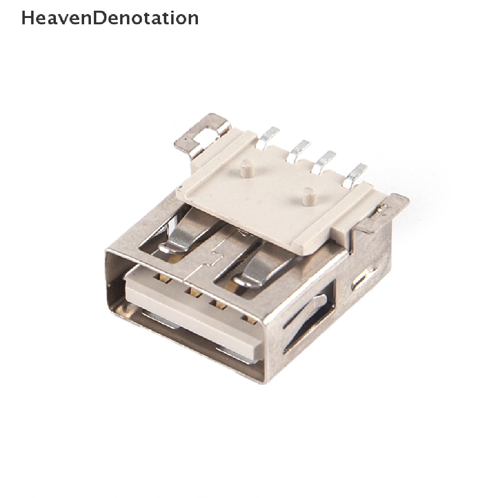 [HeavenDenotation] 10pcs USB2.0 Tipe A Standard Port Female Solder Jacks Konektor PCB Socket USB-A type SMT 4Pin HDV