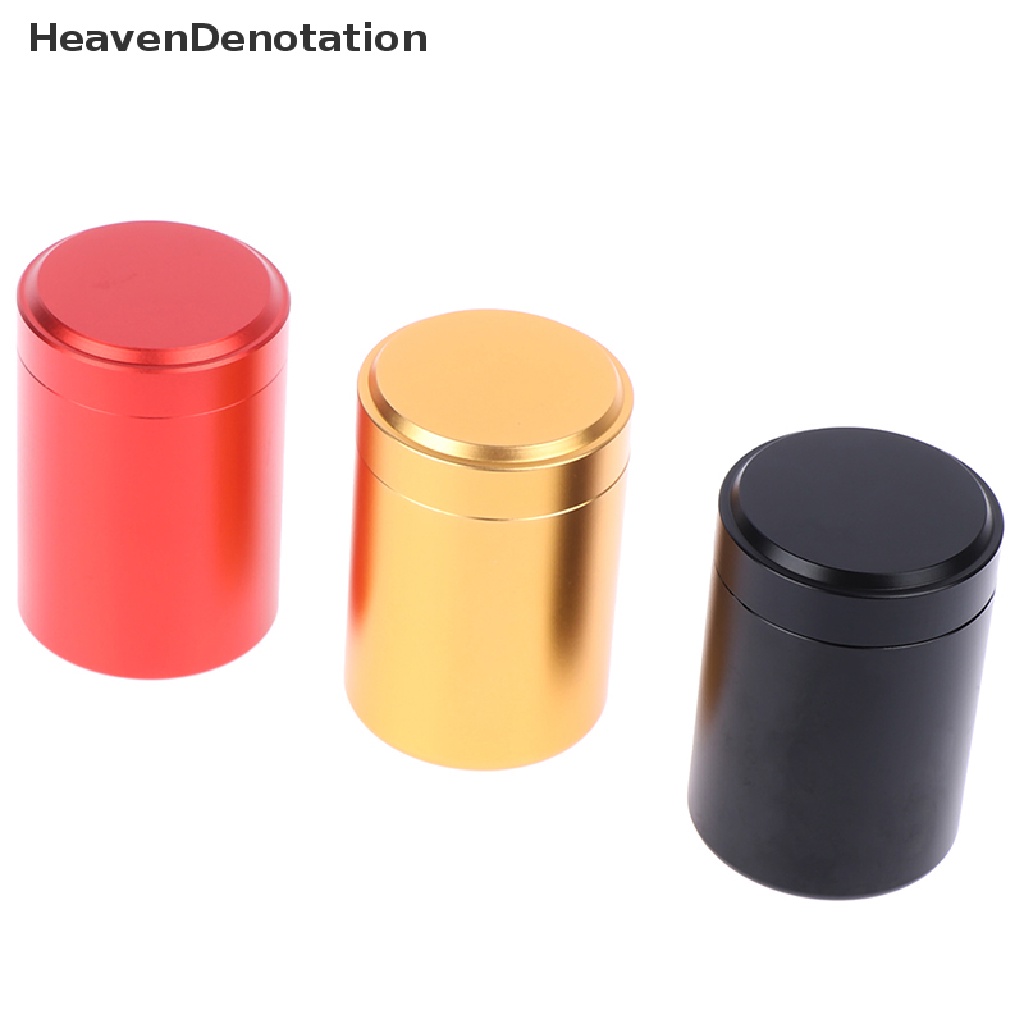 [HeavenDenotation] 1x Wadah Kedap Udara Wadah Aluminium Herb Stash Jar Metal Sealed Can Tea Jar HDV