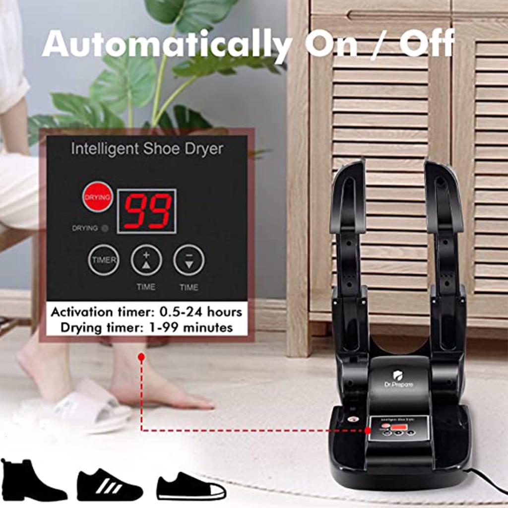 Pengering Sepatu Elektrik Shoe Dryer 200W 220V - QDL-01051 - Black [READY STOCK]