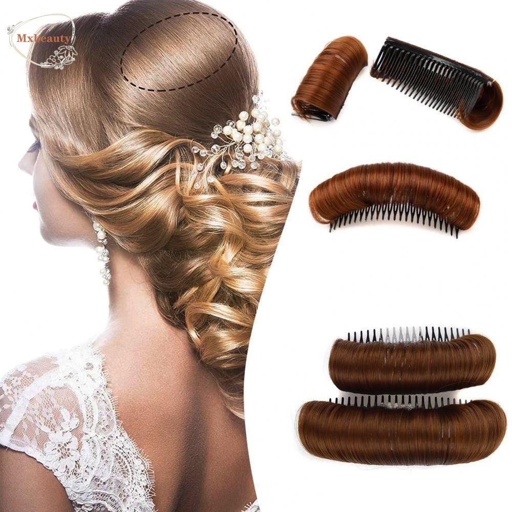 MXBEAUTY Black Fluffy Hair Pad Natural DIY Hair Extension Invisible Hair Bun Hairpin Women Synthetic hair Wig Cushion Princess Styling Tools Hair Combs False Hair Clip