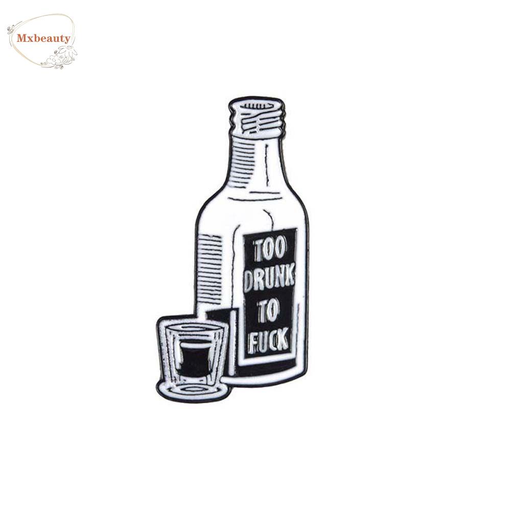 Mxbeauty Botol Anggur Bros Kerah Brooch Fashion Perhiasan Aksesoris Juga Minum Wine Bottle Cup Travel Commemorative Enamel Pin