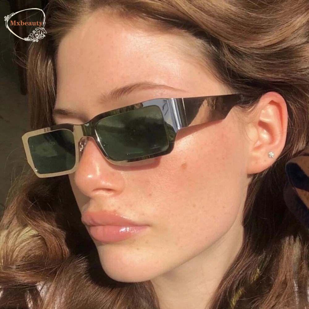 Mxbeauty Kacamata Persegi Panjang Merek Mewah Eropa Dan Amerika Hitam Klasik Bingkai Persegi Panjang Kacamata Matahari Gaya Korea Sunglasses