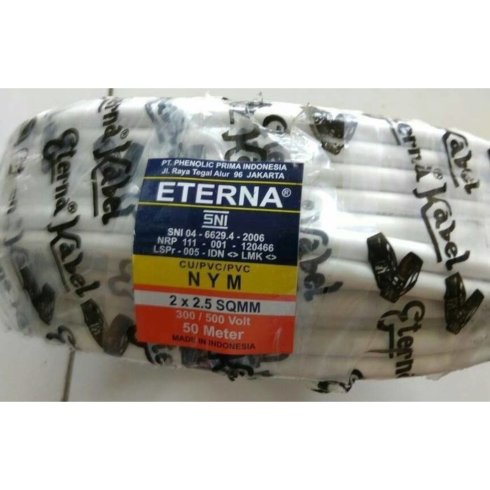 [METERAN] ETERNA NYM 2X2.5 Kabel Kawat Tembaga isi 2 PER METER