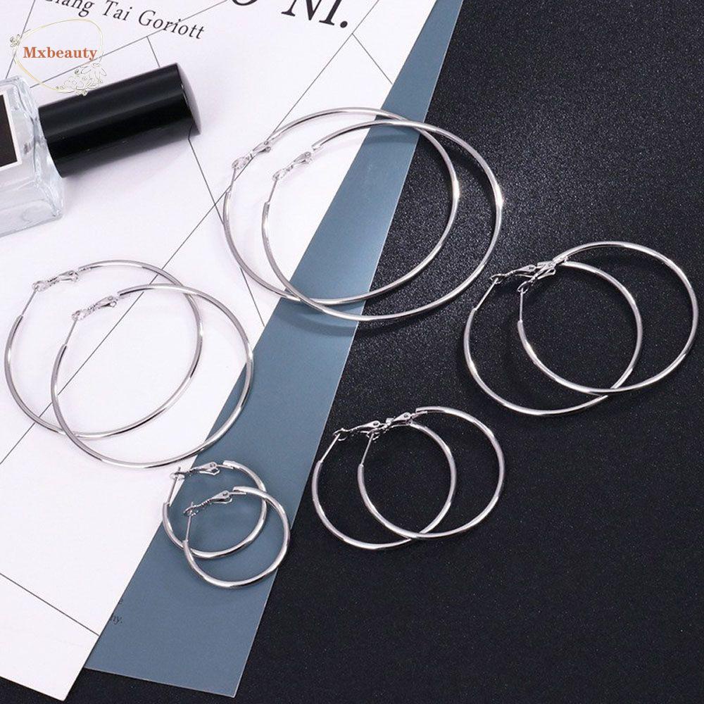 Mxbeauty Anting Hoop Wanita Berlebihan Punk Lingkaran Besar Cincin Temperamen Perhiasan