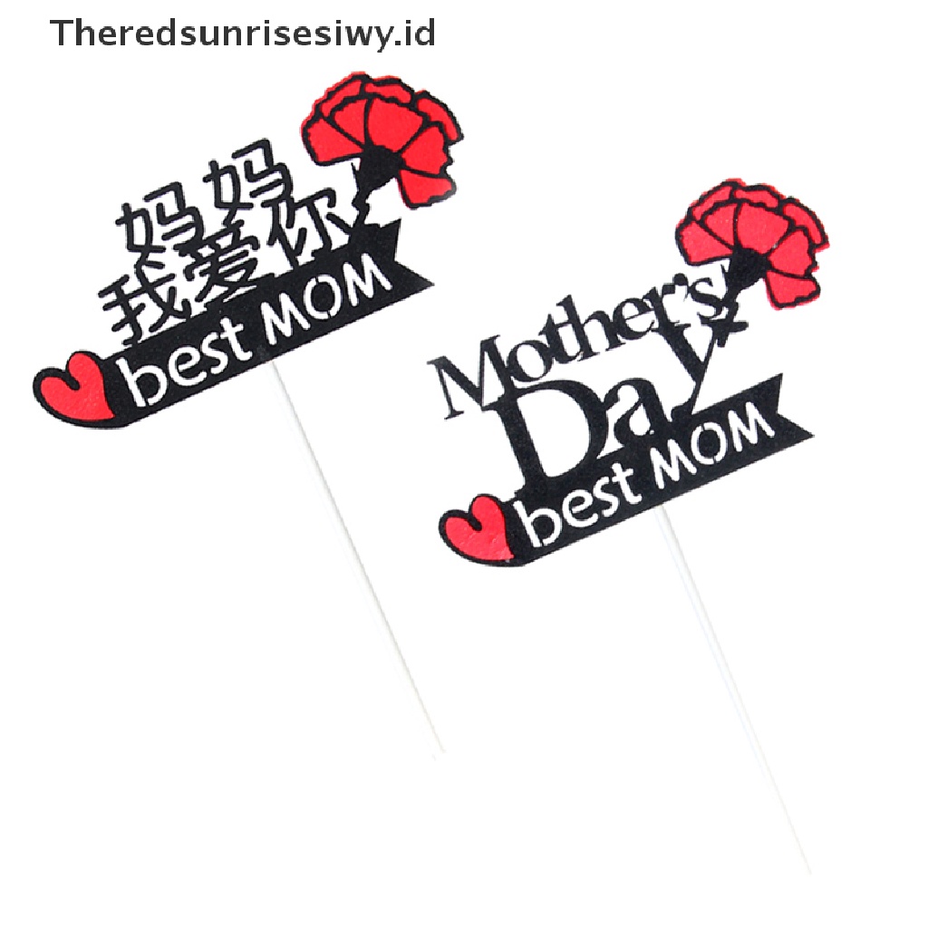 # Kado Mom &amp; PAPA DIY # 2023hiasan Kue Happy Mother's Day Akrilik Love Mum Best Mom Cake Topper Decor~