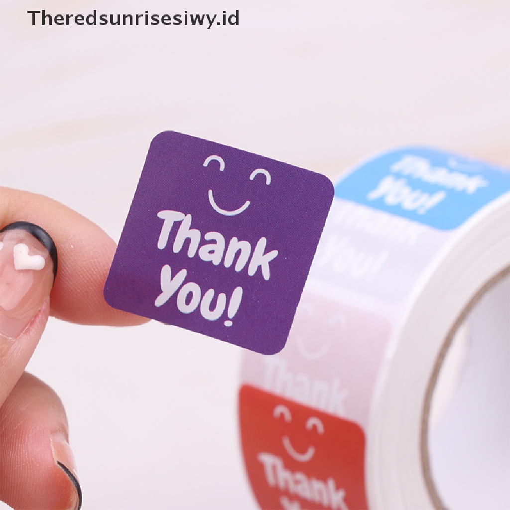 # Kado Mom &amp; PAPA DIY # 500pcs/roll Stiker Thank You Stiker Terima Kasih Lables Untuk Kemasan Baking~