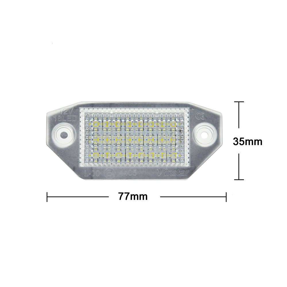 2pcs Lampu Plat Nomor Plat LED Putih Kecerahan Tinggi Untuk Ford Mondeo Mkiii4/5Pintu 2000-2007