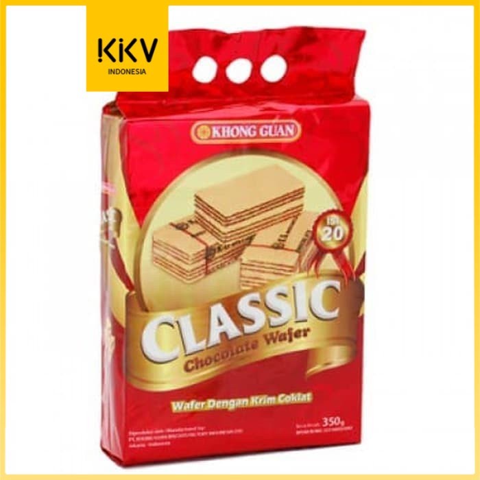 

KKV Khong Guan Classic Wafer Biskuit Wafer Krim Coklat 350gr