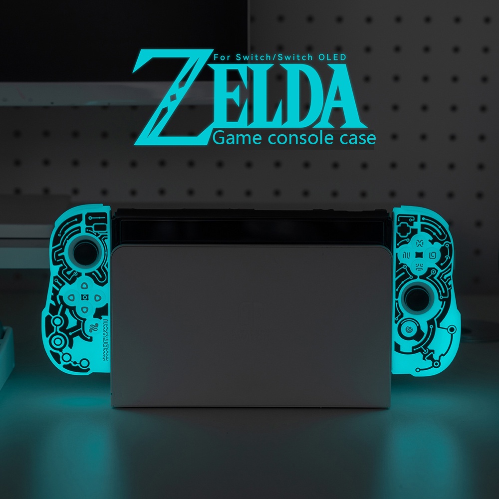 Luminous Switch Soft Case Zelda Tears of Kingdom Nintendo Switcholed Casing Pelindung Silikon Shell Anti Jatuh Untuk Switch v1 v2 Dan OLED