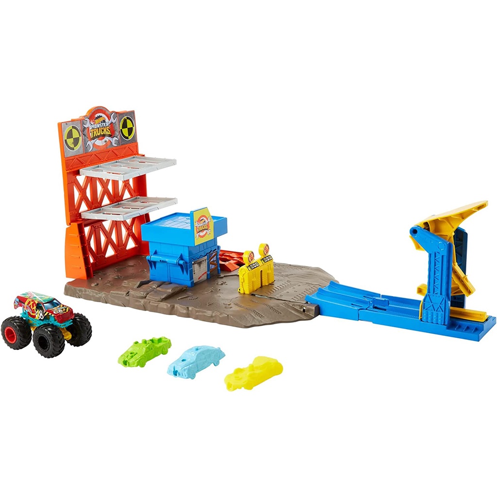 Hot Wheels Monster Trucks Track Blast Station Play Set