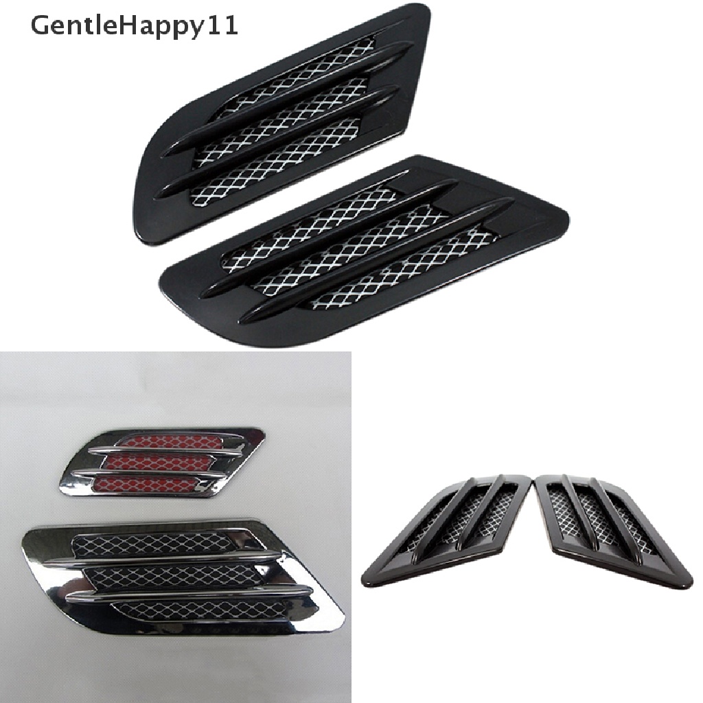 Gentlehappy Car Side Air Flow Vent Hole Cover Fender Intake Grille Duct Stiker Dekorasi id