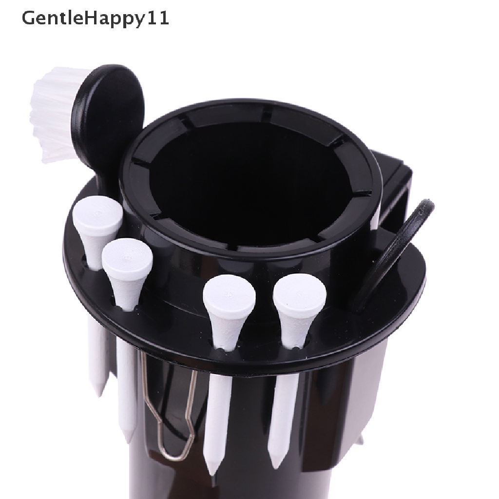 Gentlehappy Golf Ball Tee Holder Caddy Jepit Golf Dengan Brush Three Golf Tee Fitgs id